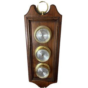 VTG Verichron Weather Station Hygrometer Barometer Thermometer - 20 x 8” *READ*
